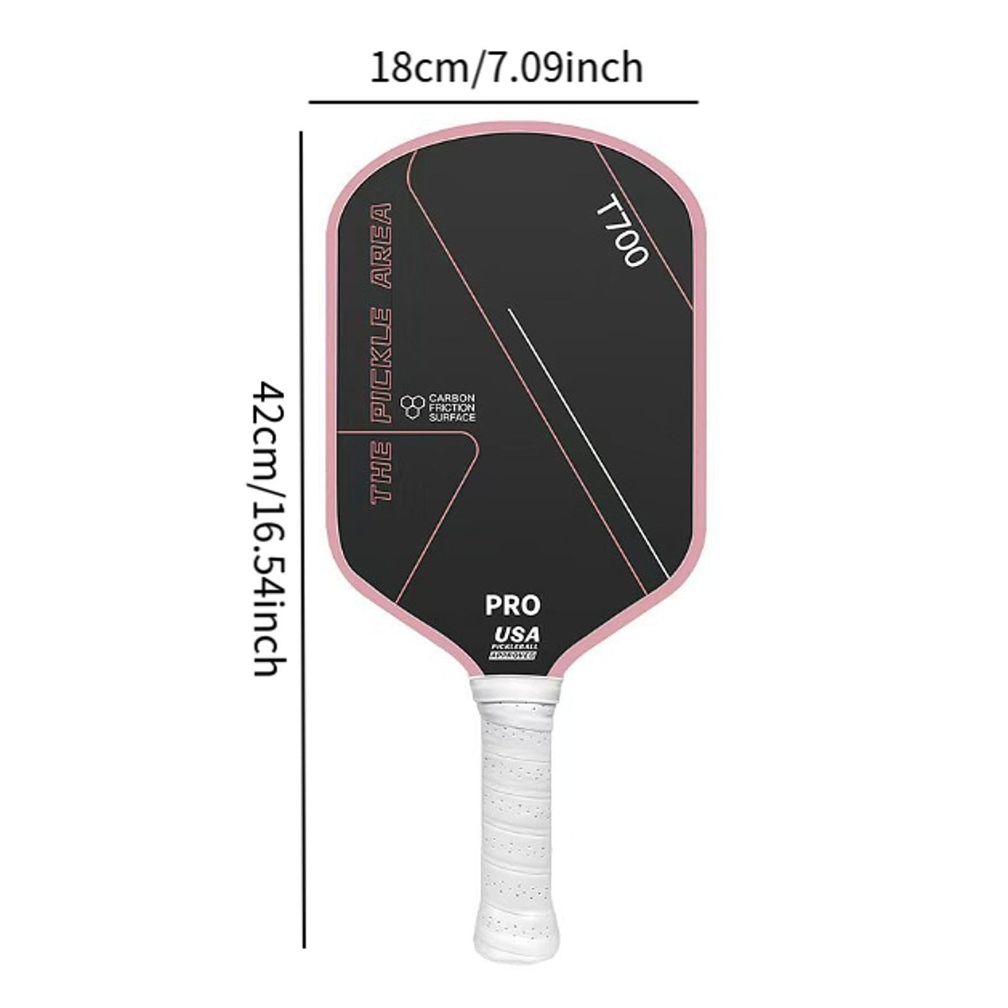 Rose Sweet T700 Carbon Fiber Lightweight Frosted Surface Pickleball Paddle｜SR7003｜Srebon Sports