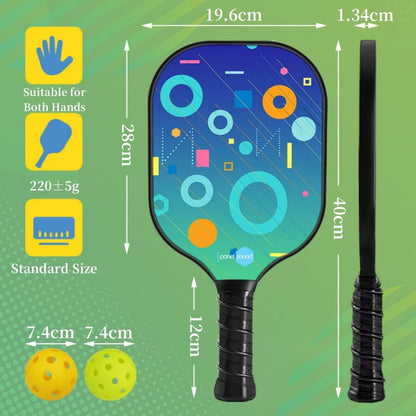 Colorful Donuts Fiberglass Pickleball Paddle Set with High-Quality Carrying Bag｜SR7007｜Srebon Sports