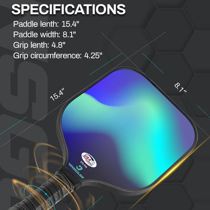 Aurora Flame Fiberglass Pickleball Paddle Set with High-Quality Carrying Bag｜SR7005｜Srebon Sports