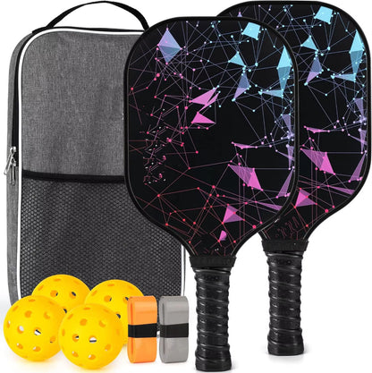 Diamond Constellation Fiberglass Pickleball Paddle Set with High-Quality Carrying Bag｜SR7006｜Srebon Sports