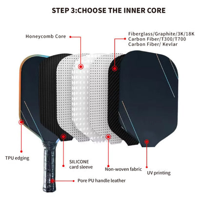 Diamond Constellation Fiberglass Pickleball Paddle Set with High-Quality Carrying Bag｜SR7006｜Srebon Sports