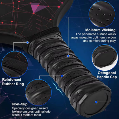 Diamond Constellation Fiberglass Pickleball Paddle Set with High-Quality Carrying Bag｜SR7006｜Srebon Sports