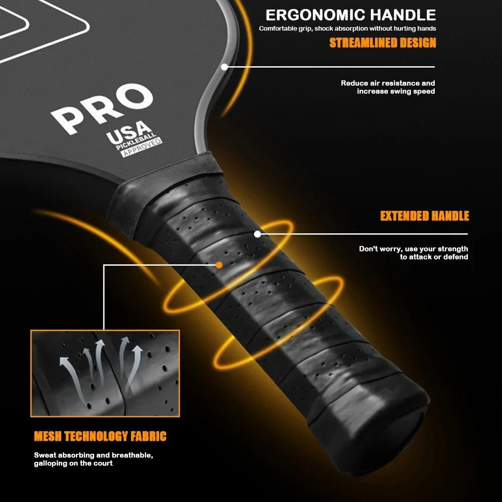 Rose Sweet T700 Carbon Fiber Lightweight Frosted Surface Pickleball Paddle｜SR7003｜Srebon Sports