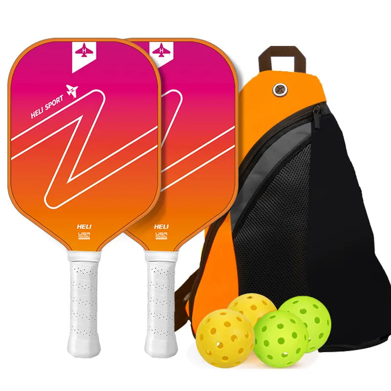 Gradient Letter Fiberglass Pickleball Paddle Set with High-Quality Carrying Bag｜SR7004｜Srebon Sports