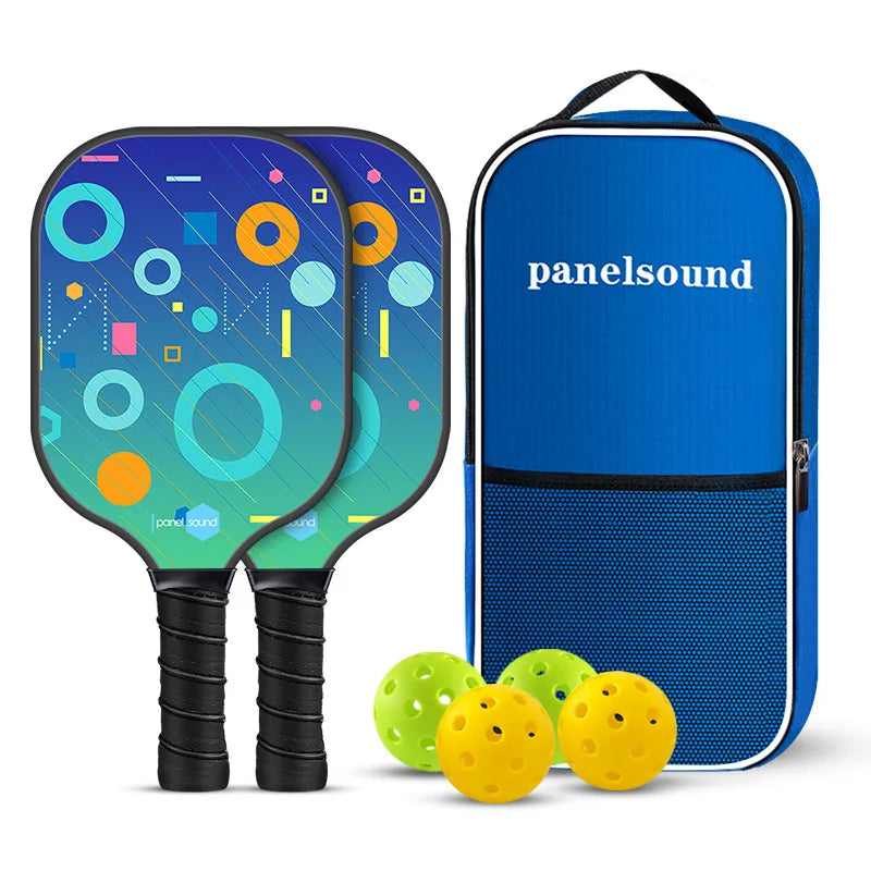 Colorful Donuts Fiberglass Pickleball Paddle Set with High-Quality Carrying Bag｜SR7007｜Srebon Sports
