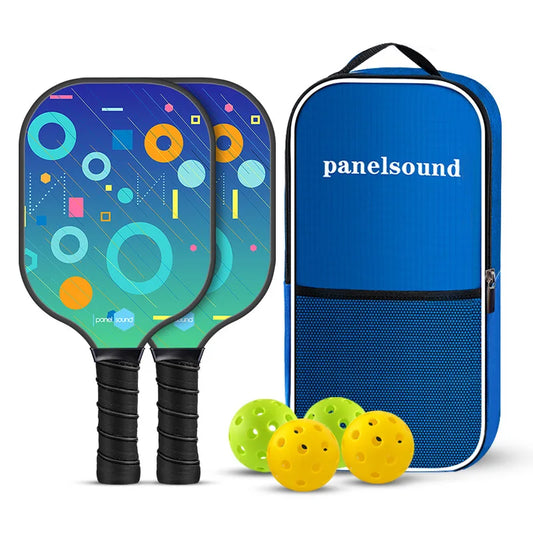 Colorful Donuts Fiberglass Pickleball Paddle Set with High-Quality Carrying Bag｜SR7007｜Srebon Sports