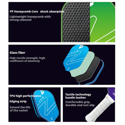 Gradient Letter Fiberglass Pickleball Paddle Set with High-Quality Carrying Bag｜SR7004｜Srebon Sports